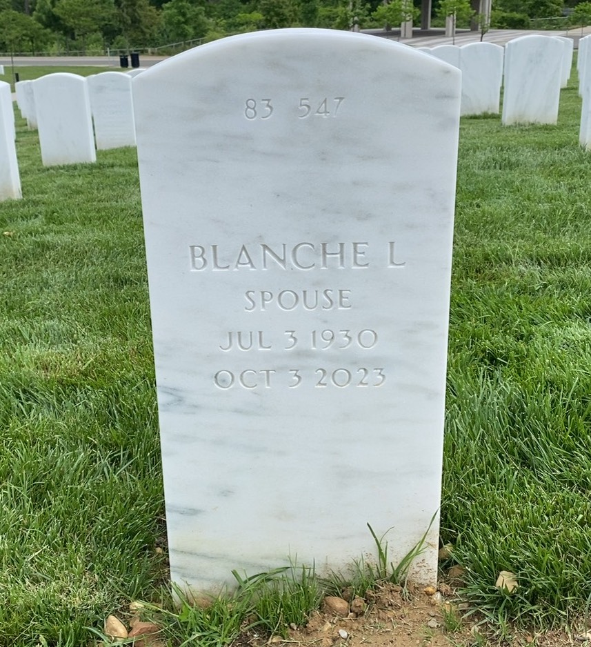 Back of headstone — Bobby Avery