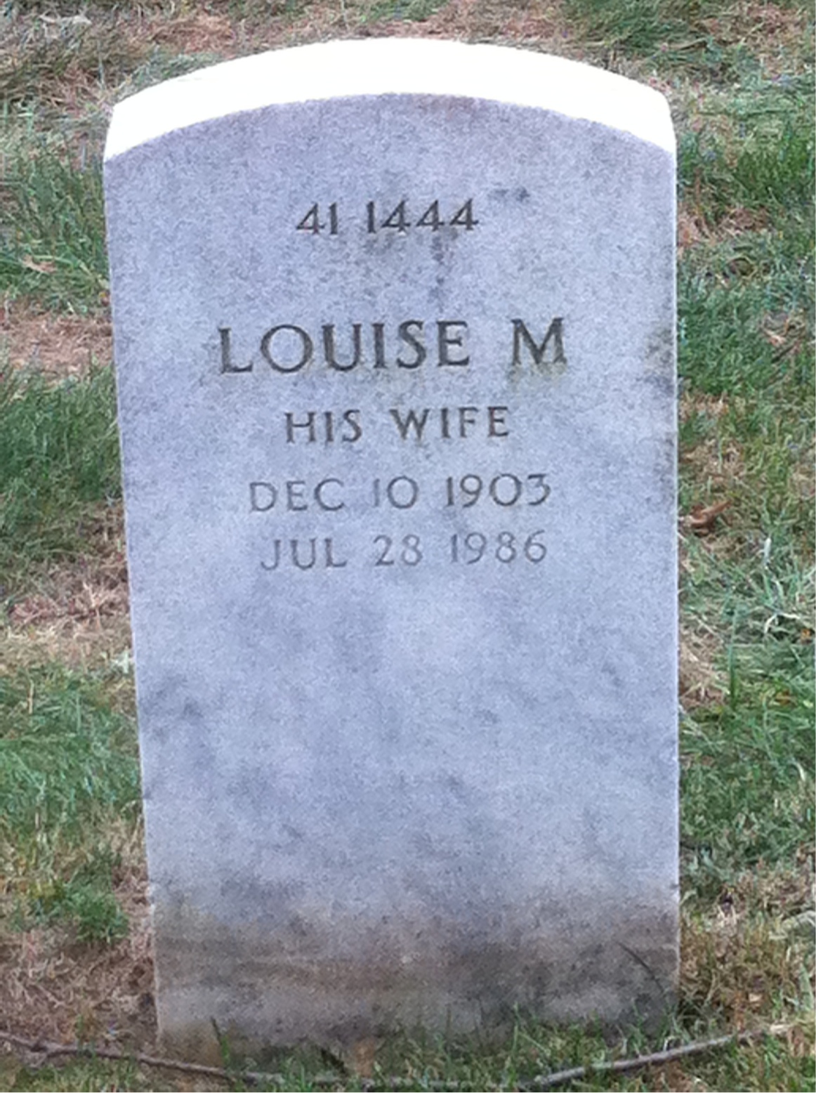 Back of headstone — Frank Allston