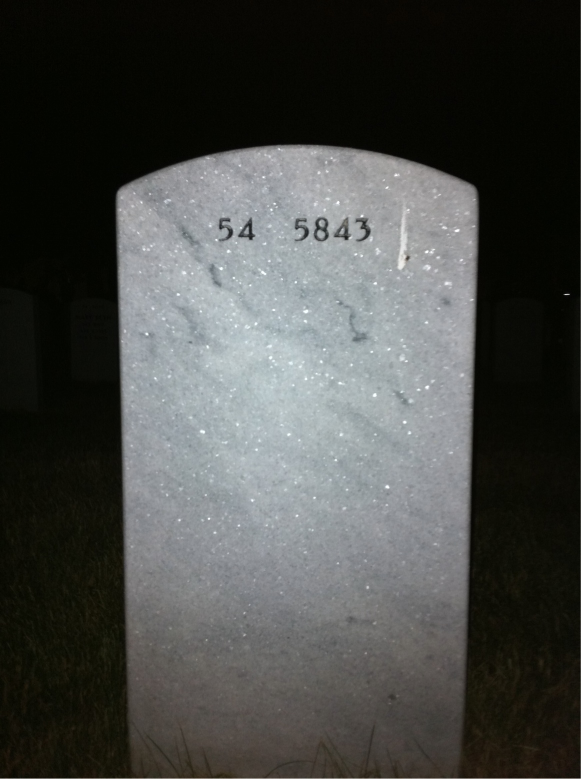 Back of headstone — Burton Parks