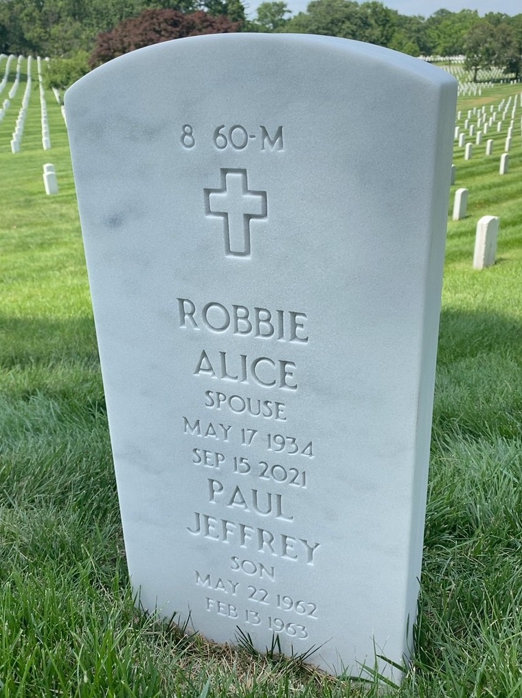 Back of headstone — Linton Cheers