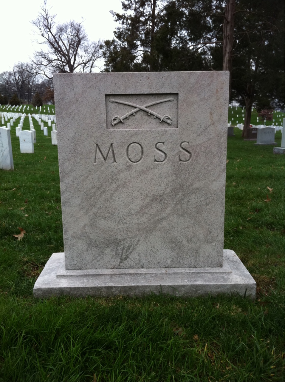 Back of headstone — Elizabeth Moss