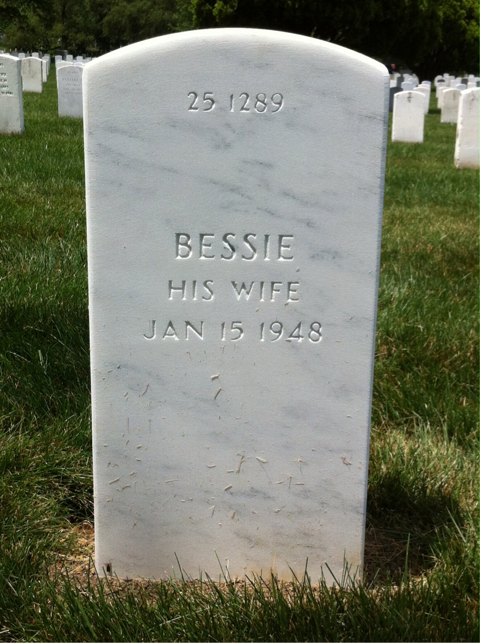 Back of headstone — David Alexander