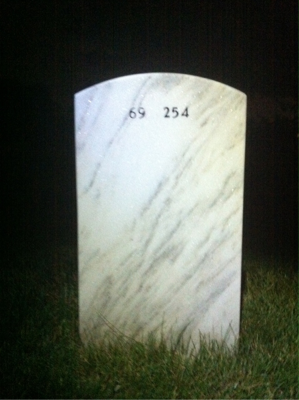 Back of headstone — William Coates