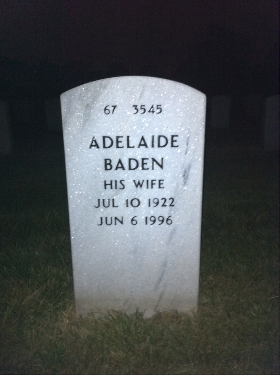 Back of headstone — Walter Leech