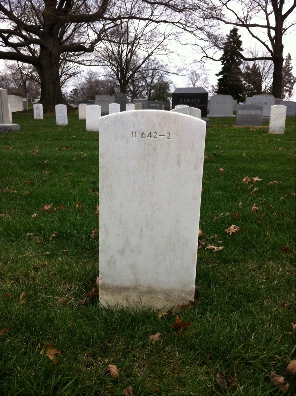 Back of headstone — Robert R Emmet