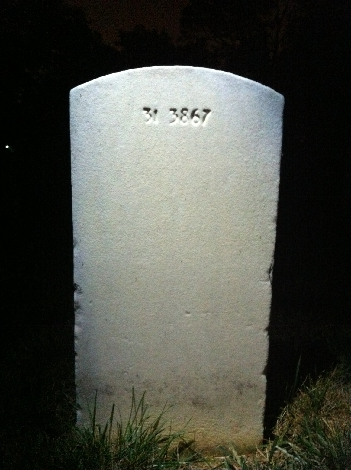Back of headstone — Frank Addison