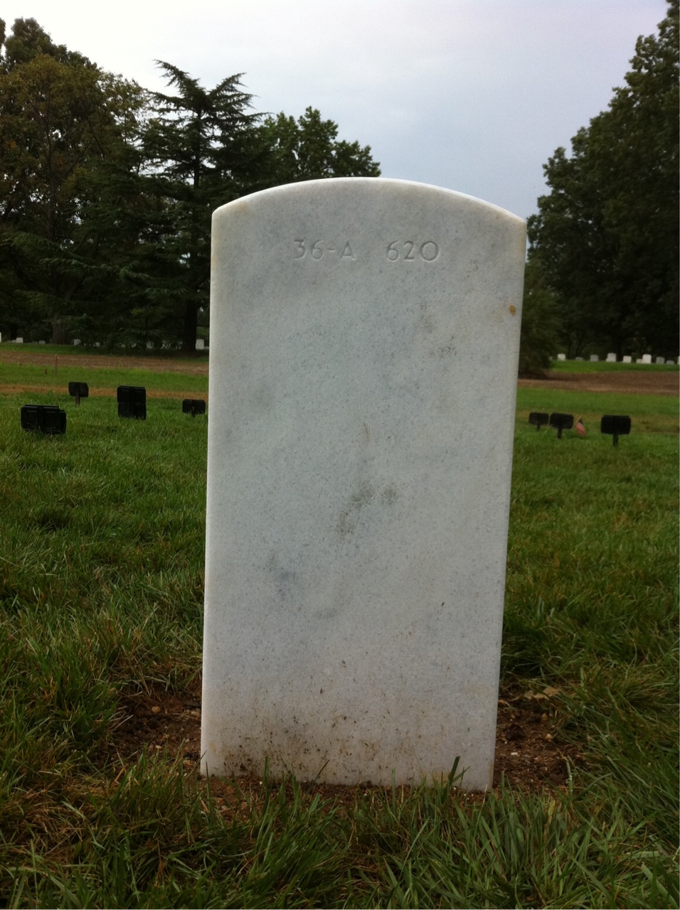 Back of headstone — Anthony Bally