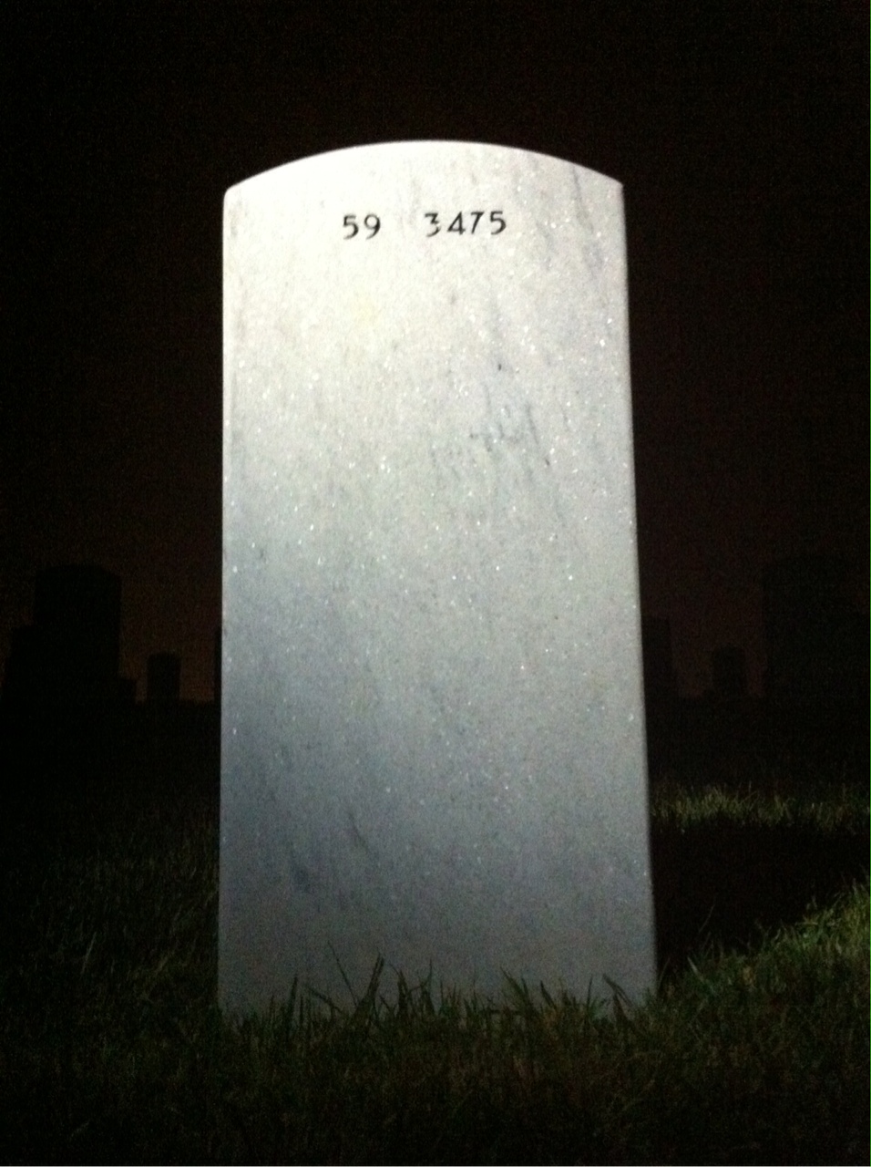 Back of headstone — Anthony Gallo