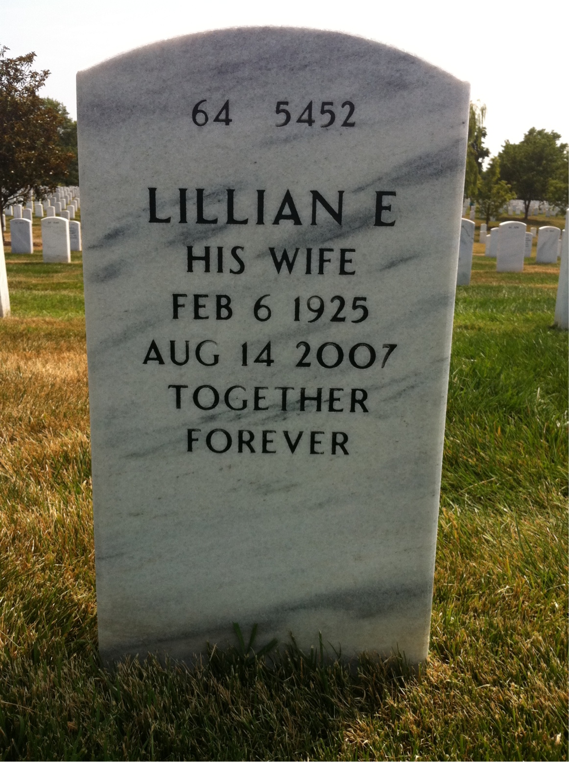Back of headstone — Donald Goodwin