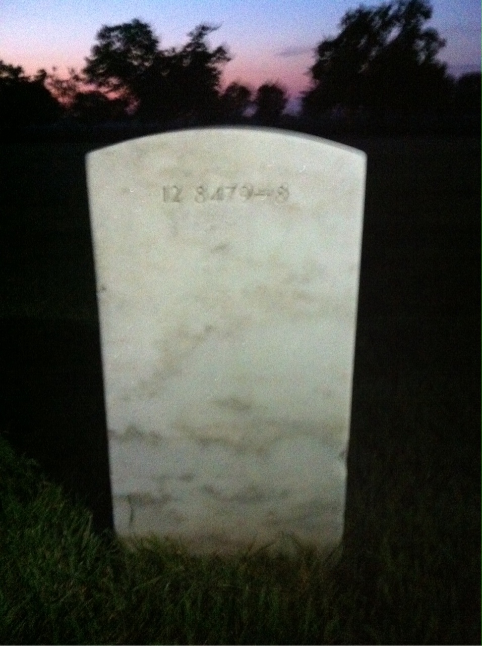 Back of headstone — William Mcnew