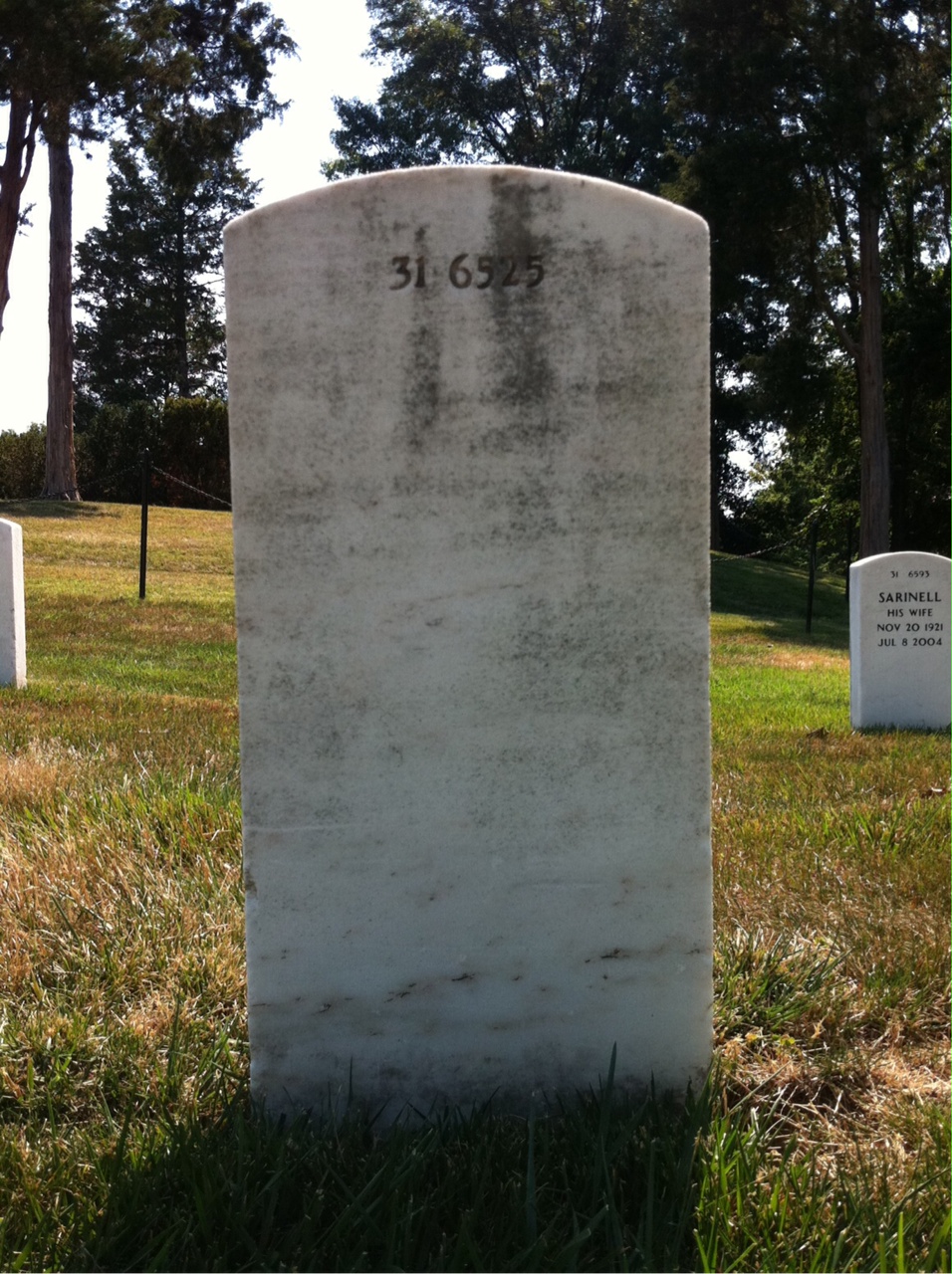 Back of headstone — Louis Muschette
