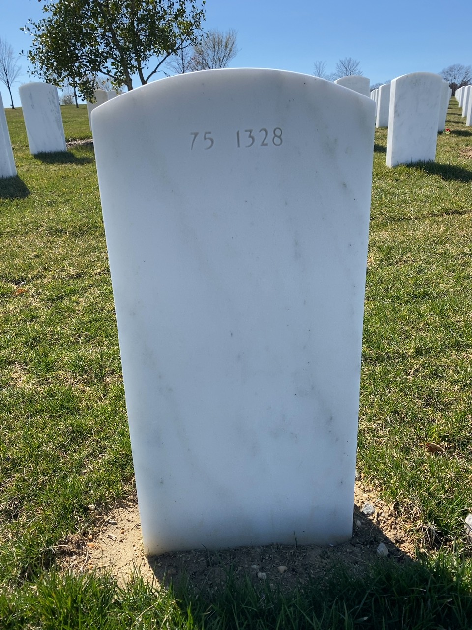 Back of headstone — William Cole Rogers