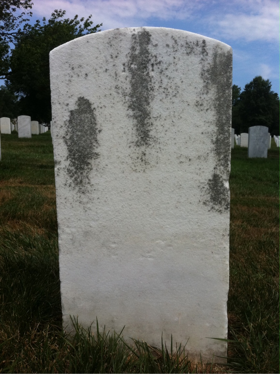 Back of headstone — James Anderson
