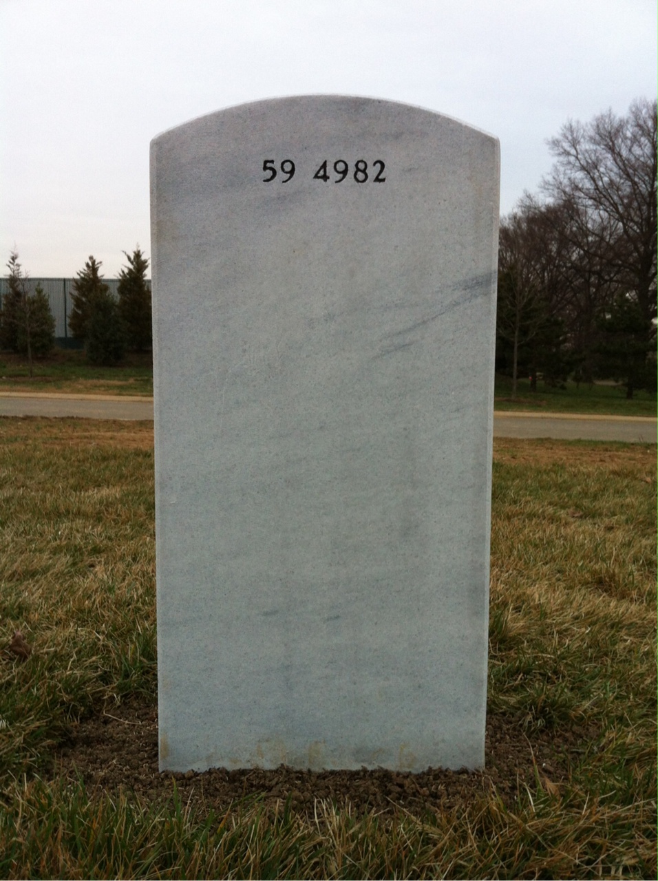 Back of headstone — Terry A Sciortino