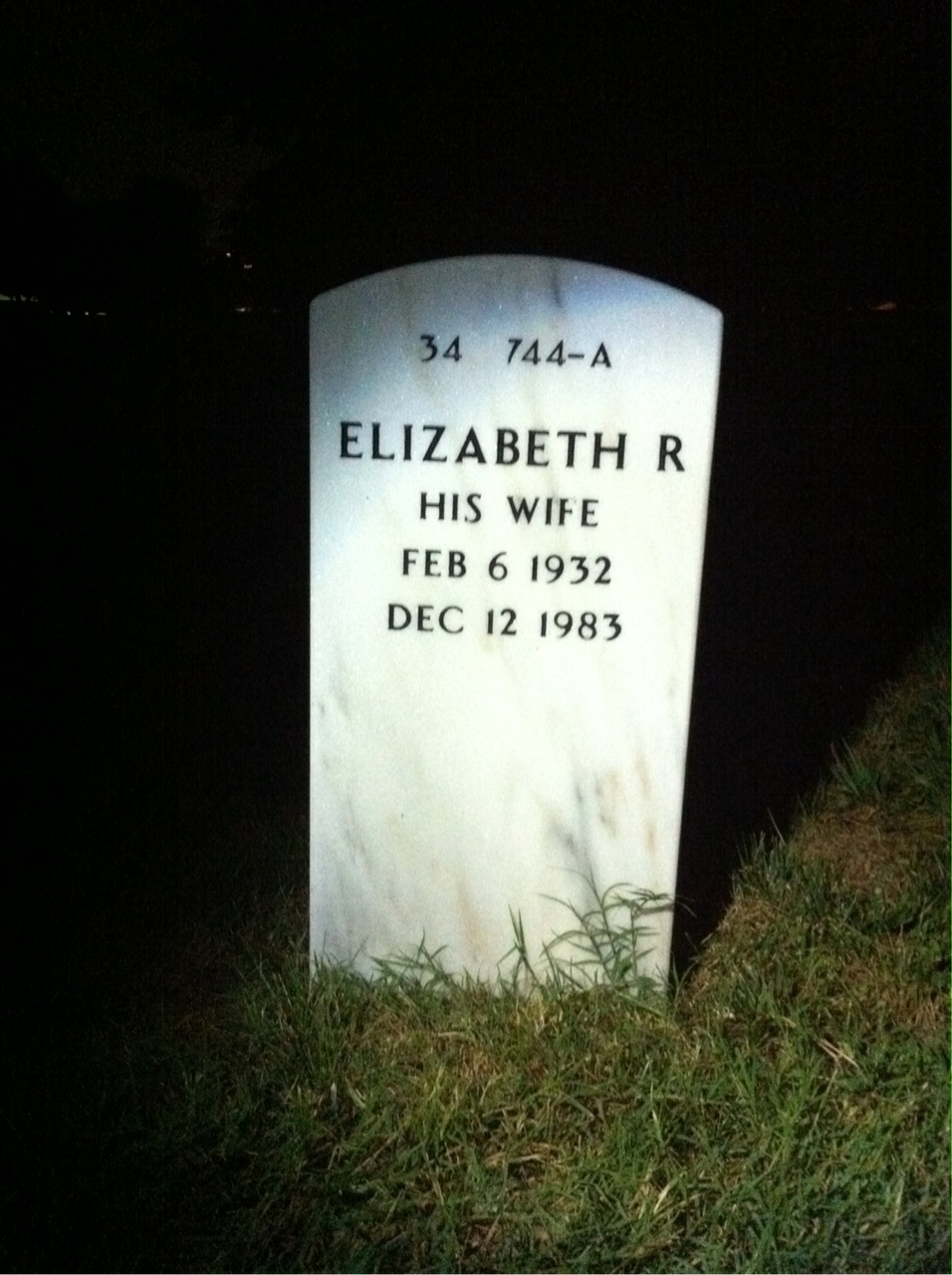 Back of headstone — Edward Casey