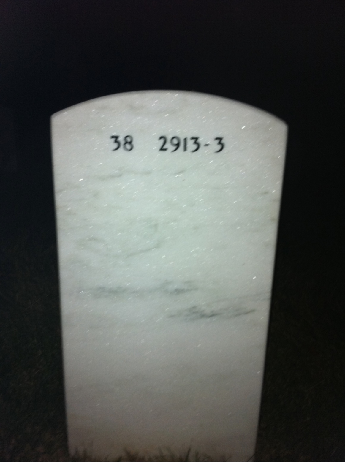 Back of headstone — Leroy Bolden