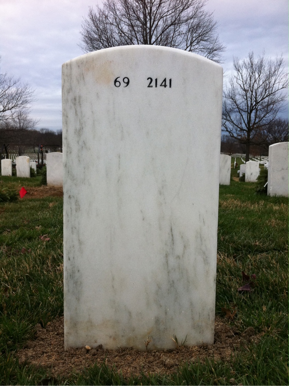 Back of headstone — Curtis Odrick