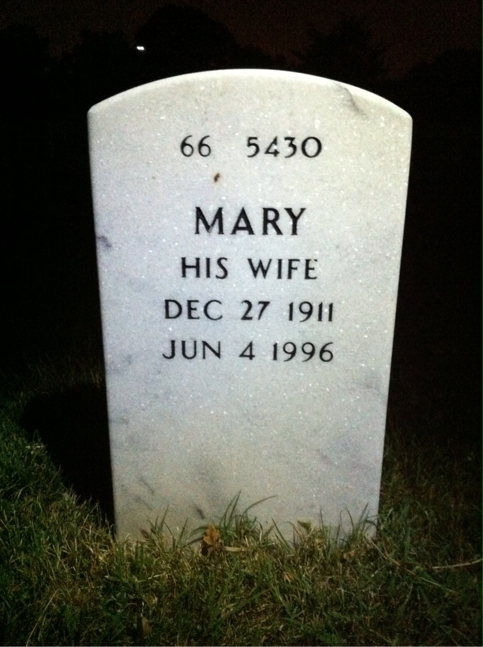 Back of headstone — William Higgins