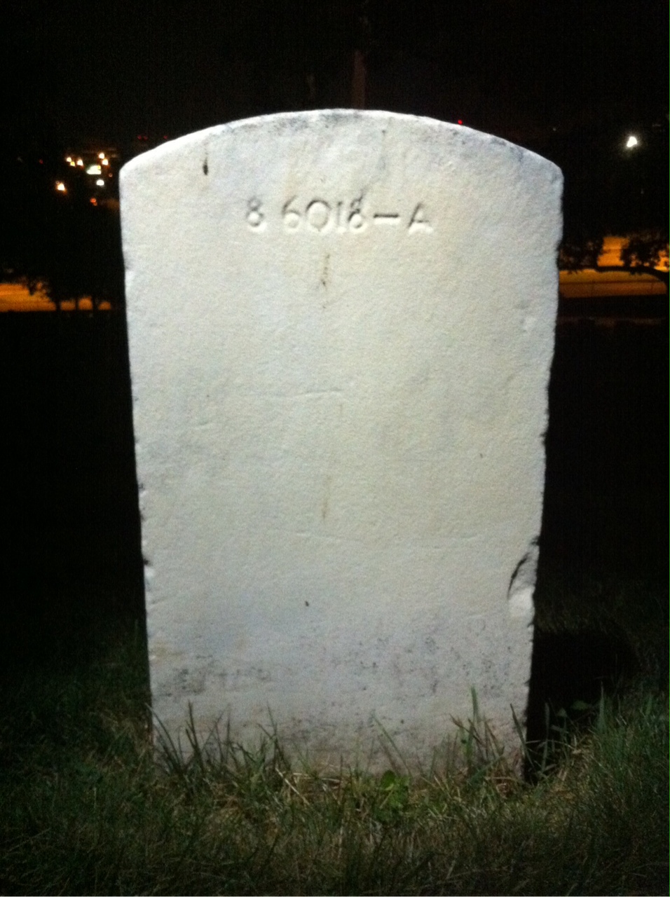 Back of headstone — James Monfort