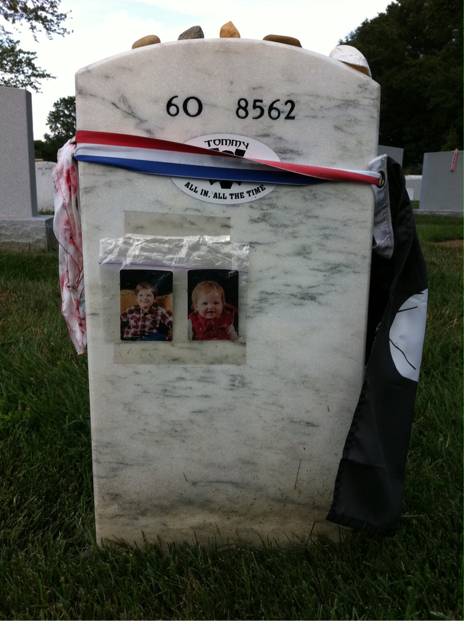 Back of headstone — Thomas Valentine