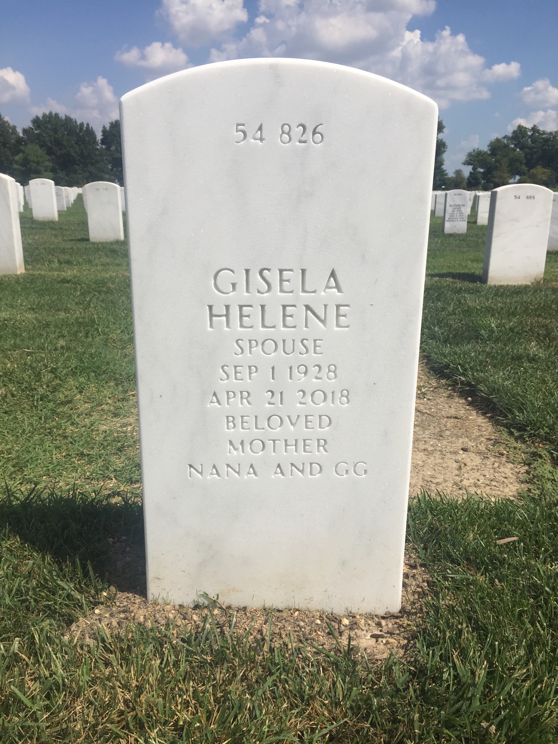 Back of headstone — John Summers