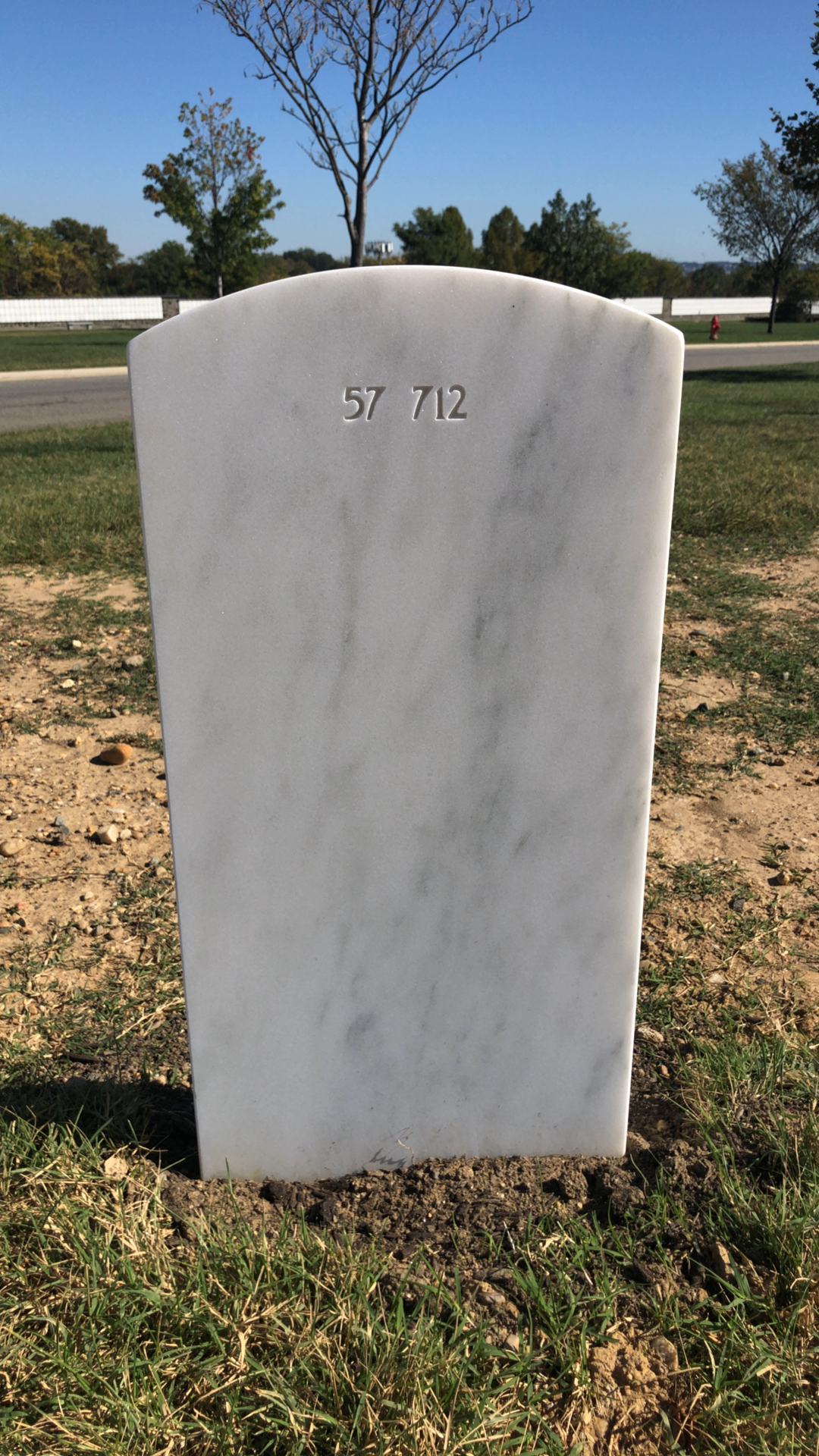 Back of headstone — Christopher Jeffrey Inboden