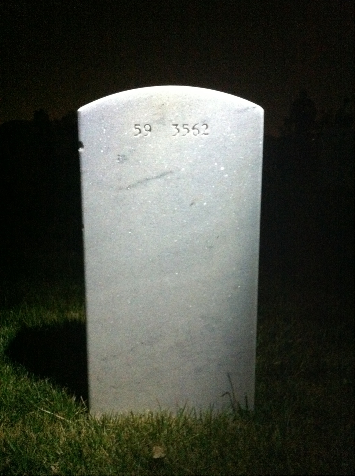 Back of headstone — Charles Spriggs