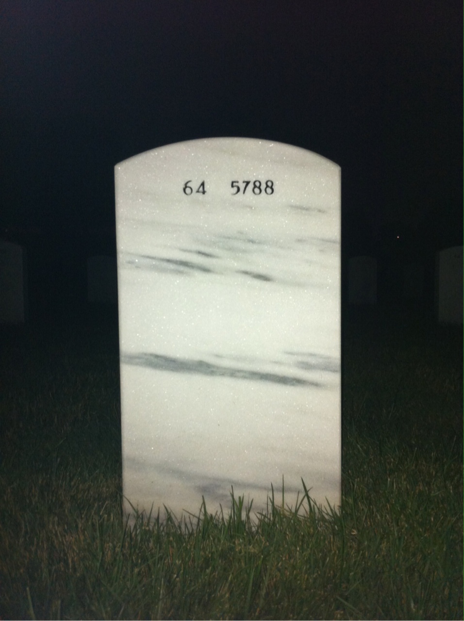 Back of headstone — Herbert Evans