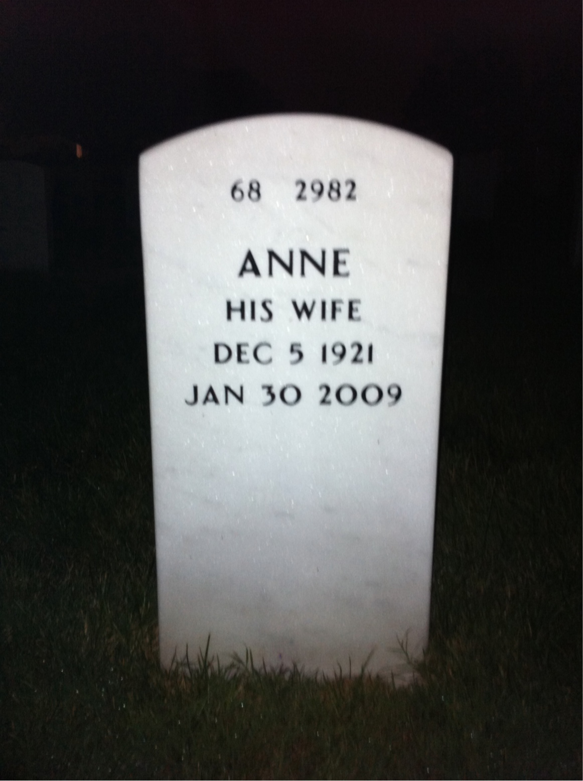 Back of headstone — Michael Morreale