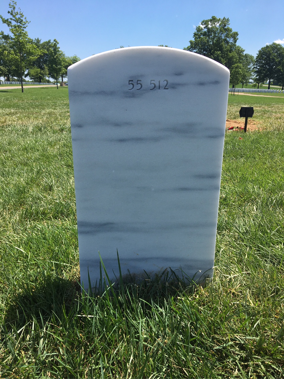 Back of headstone — John Ambrogi