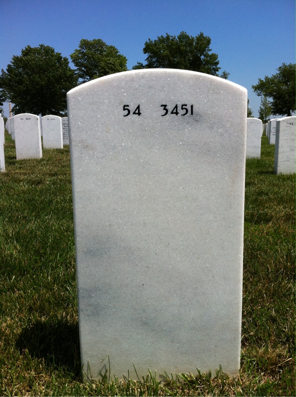 Back of headstone — William Meurer