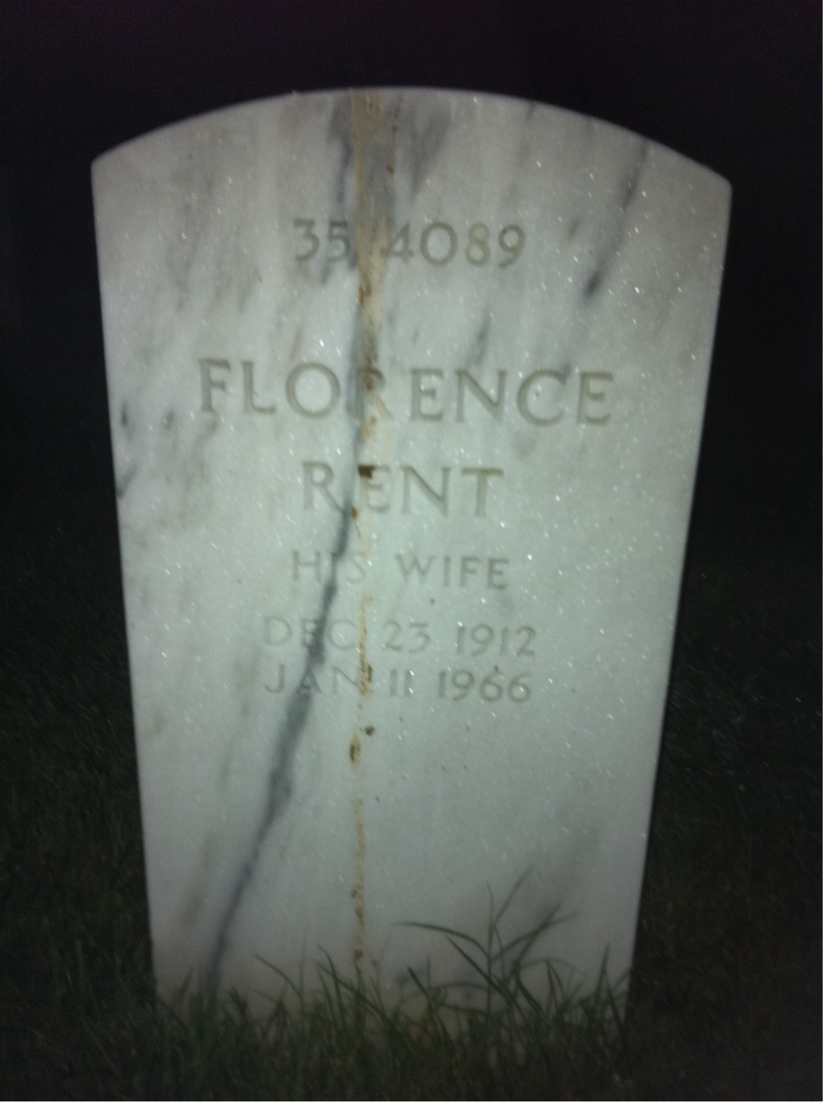 Back of headstone — Paul Murphy