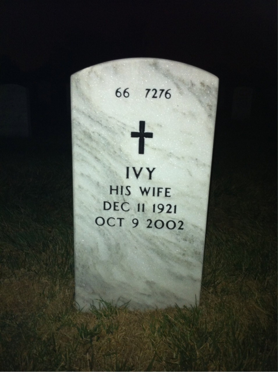 Back of headstone — Dennis Shepherd
