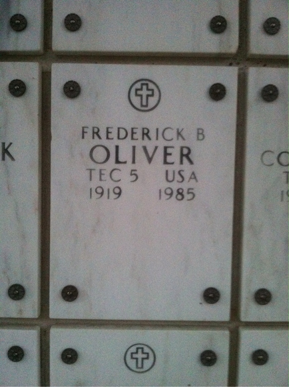 Frederick B Oliver