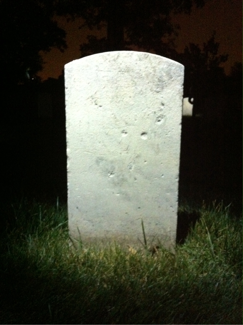 Back of headstone — Edward Mills