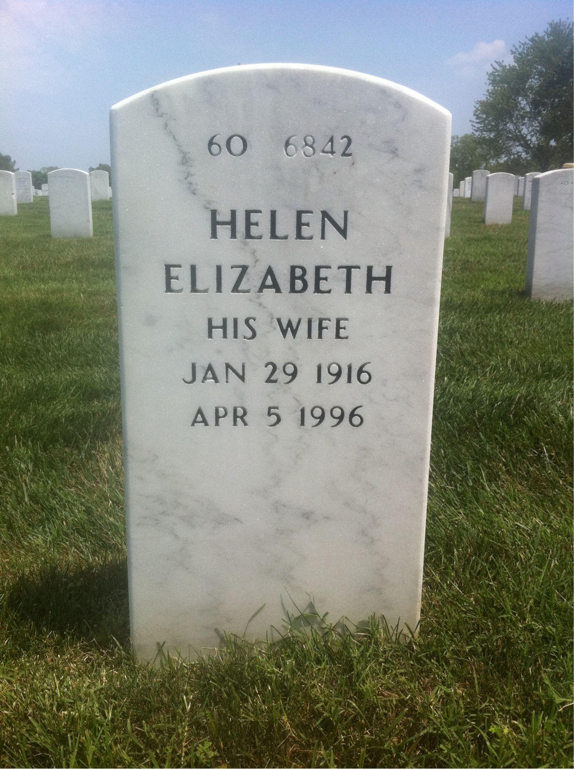 Back of headstone — Vaughn Goodwin