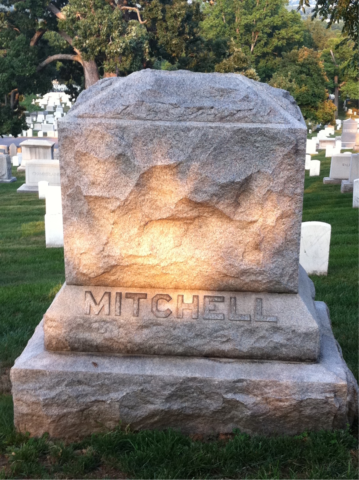 Back of headstone — Robert Mitchell