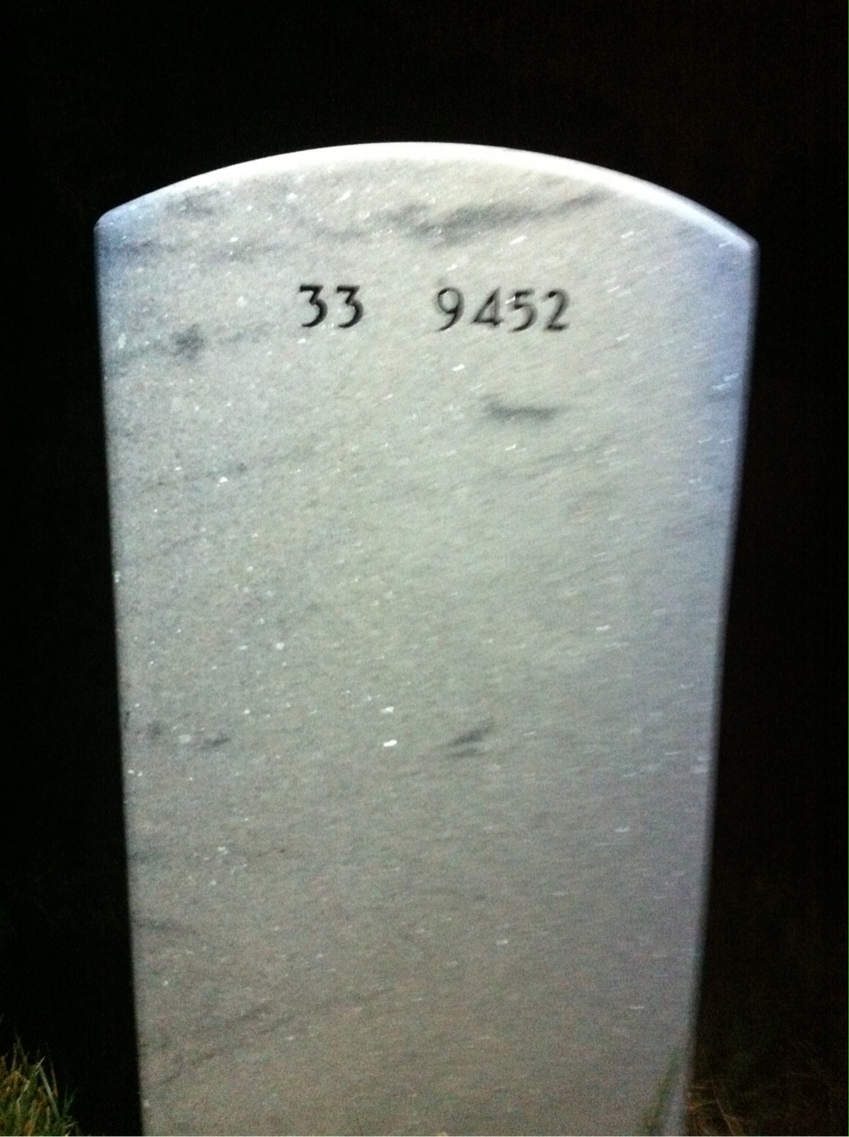 Back of headstone — Edwin Griffith