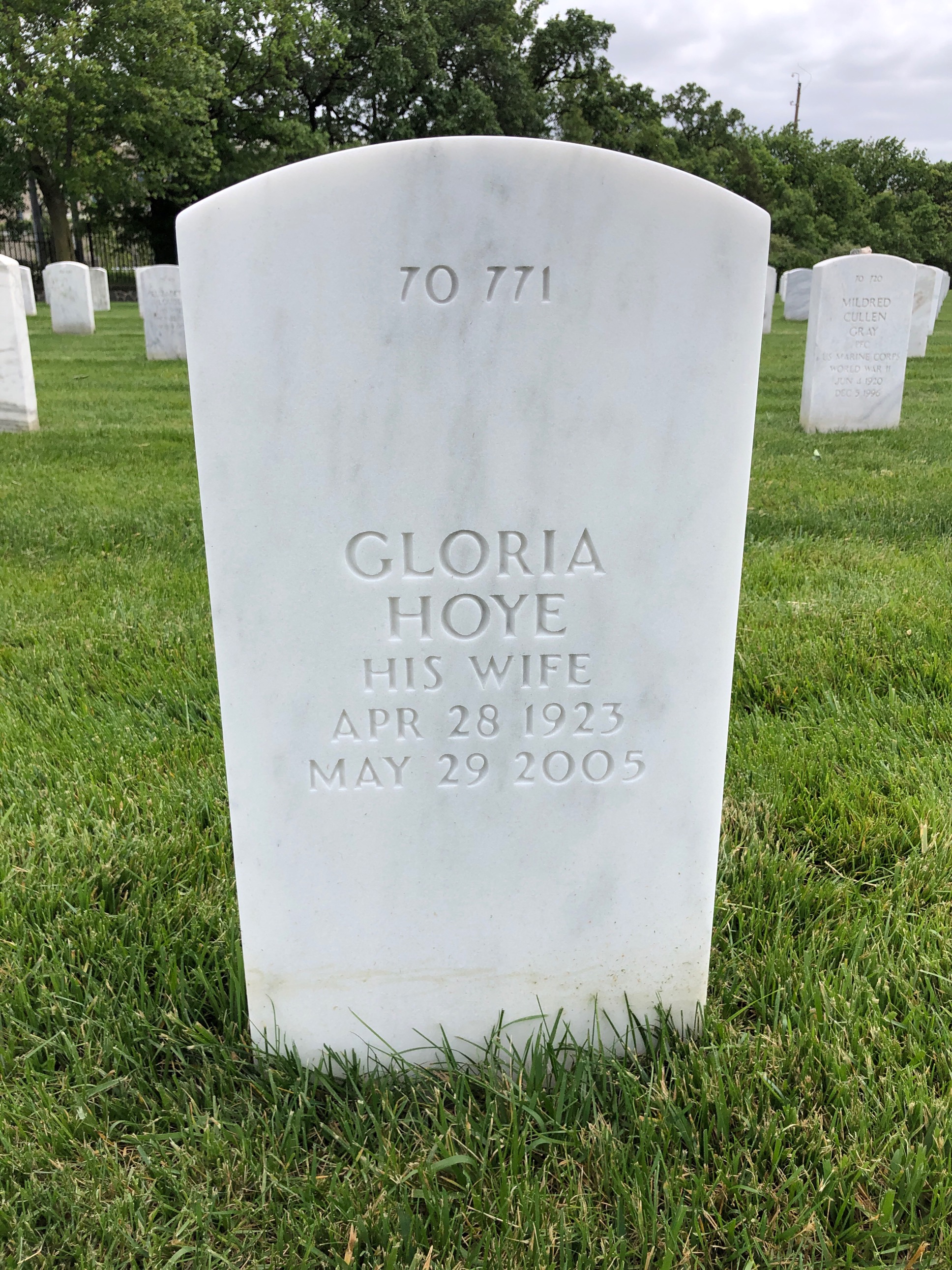 Back of headstone — Kenneth Erhard
