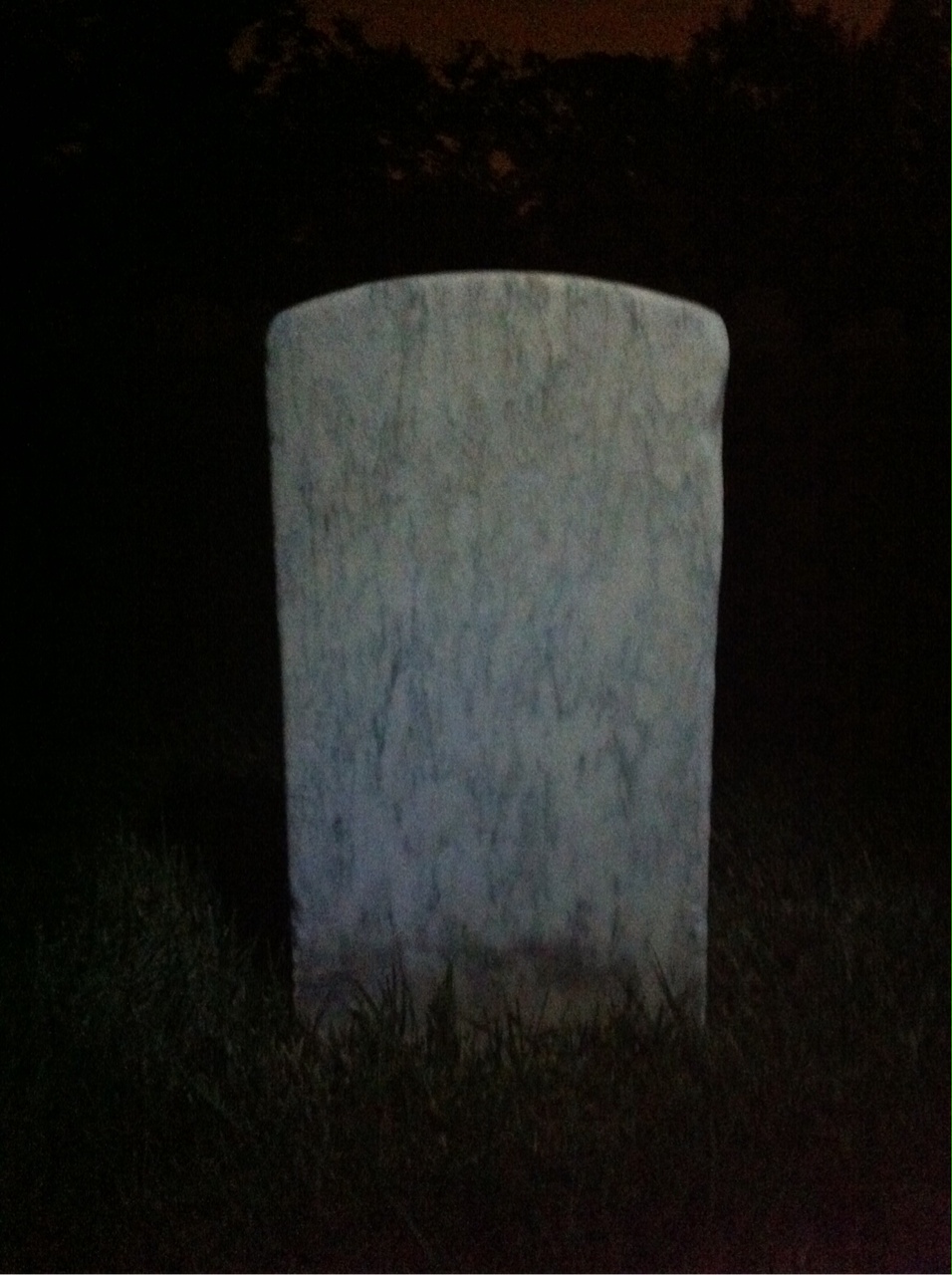 Back of headstone — Andrew Ball