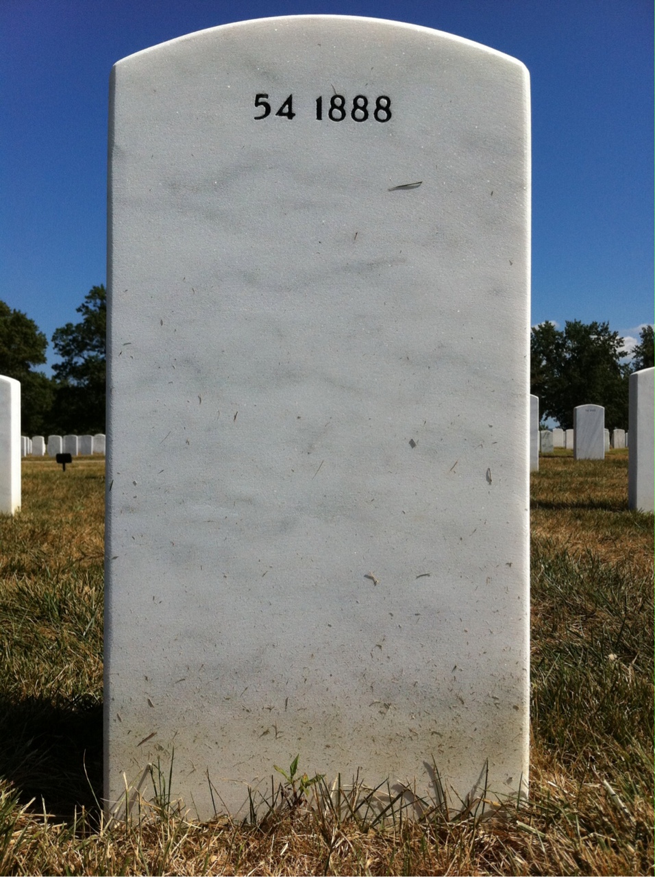 Back of headstone — William J Duffy