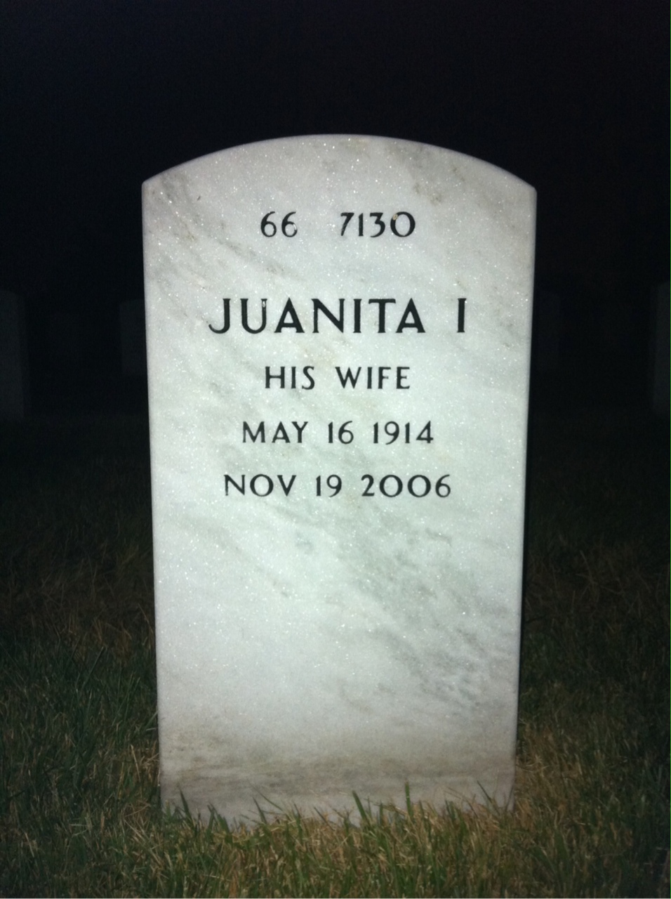Back of headstone — Hans Jepson