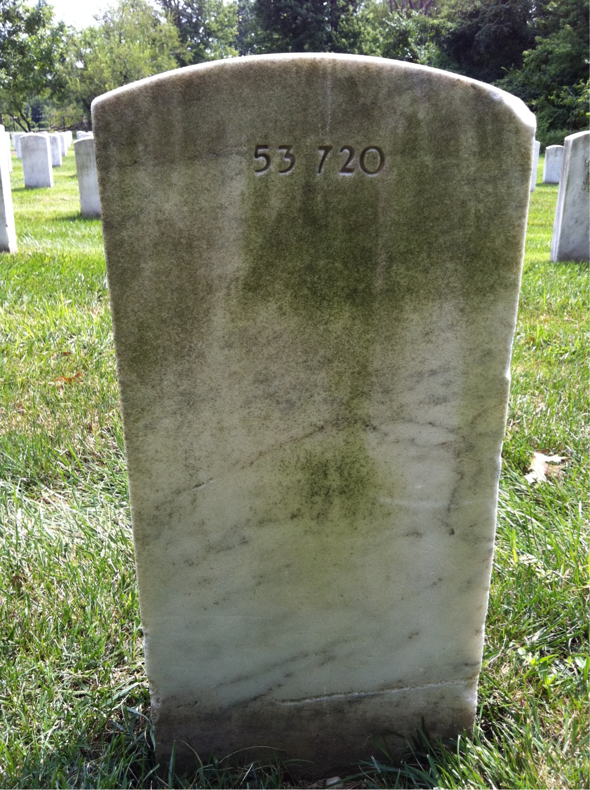 Back of headstone — Walter Ludwig