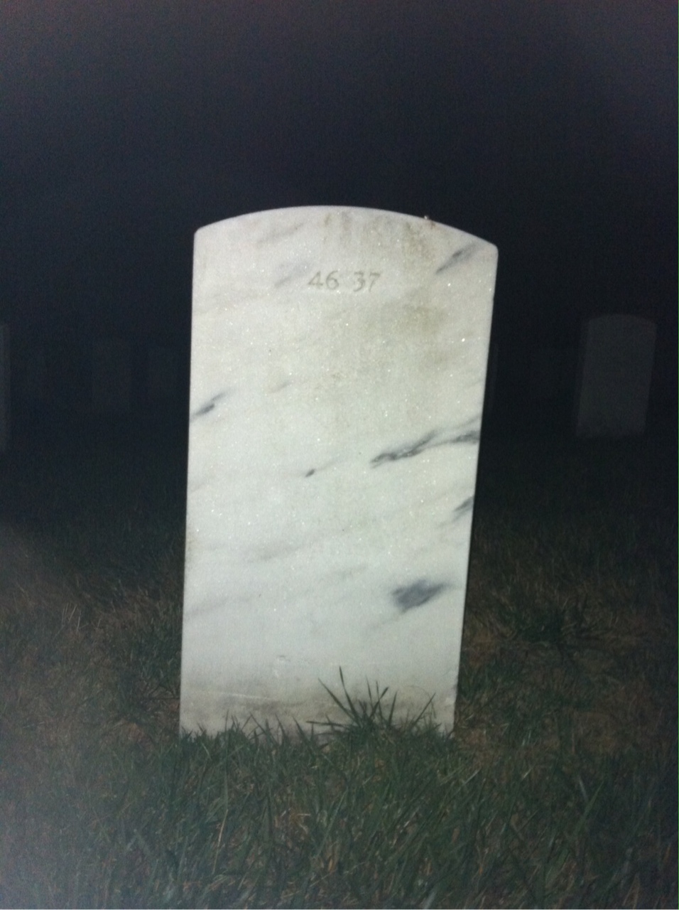 Back of headstone — Myron Mellor
