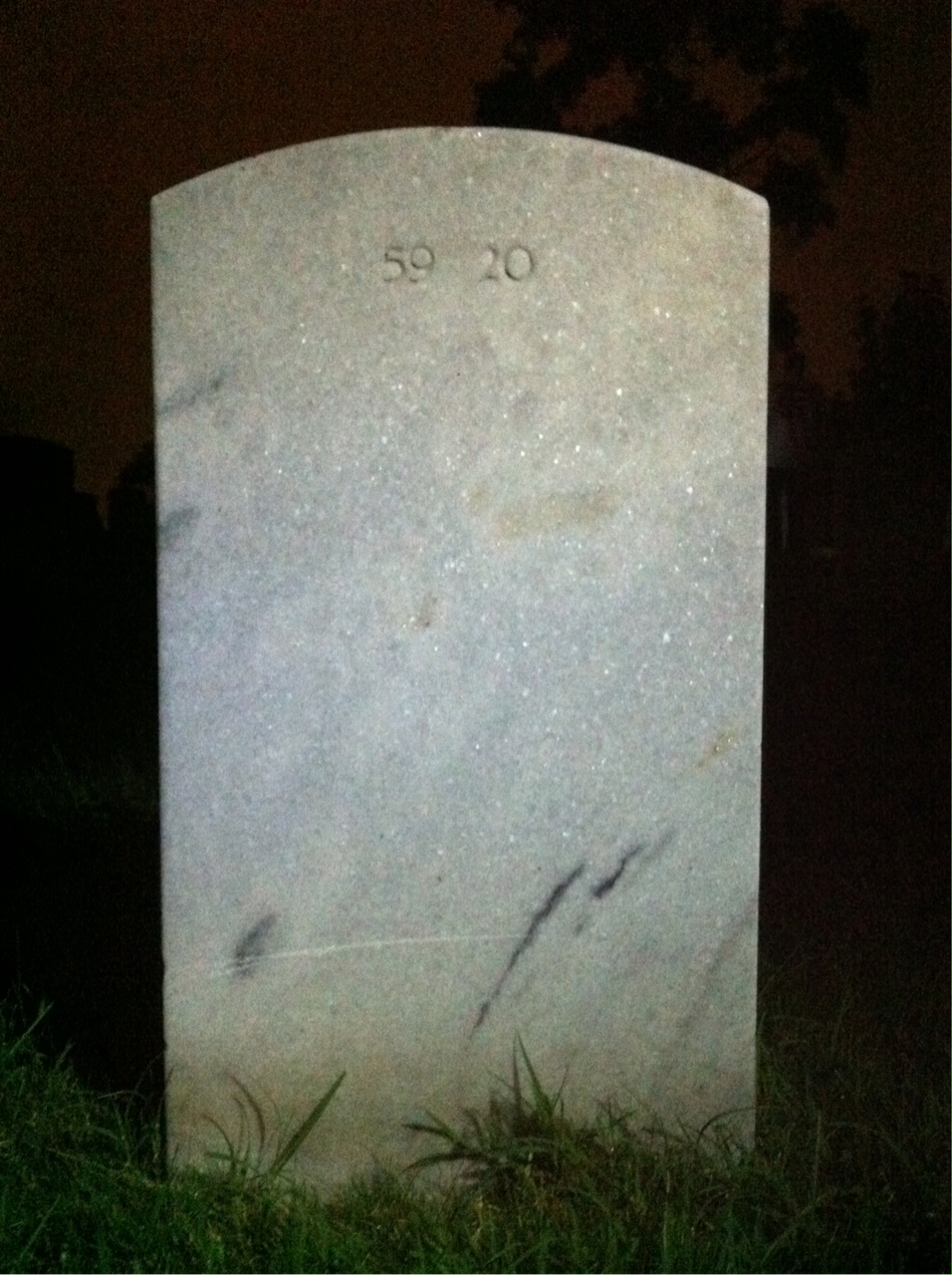 Back of headstone — William Captain