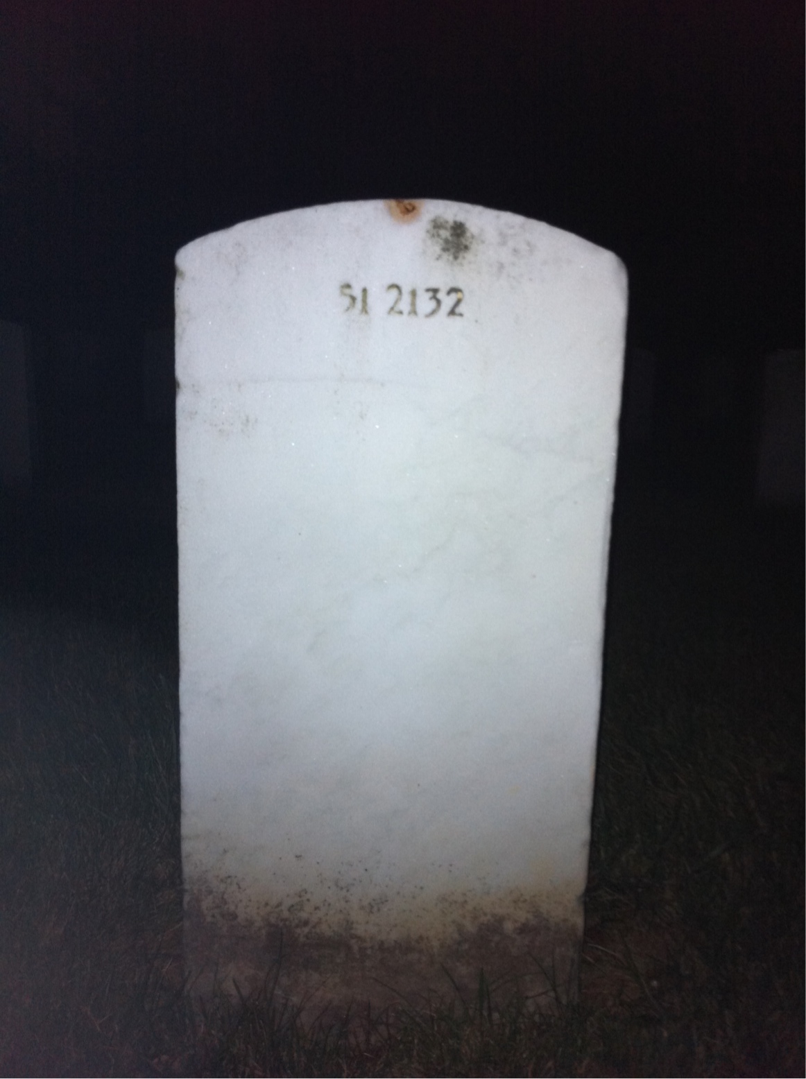 Back of headstone — Ralph Mitchell