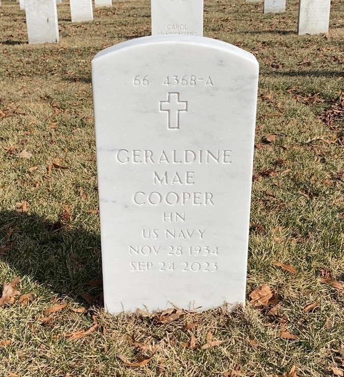 Back of headstone — Scott Cooper
