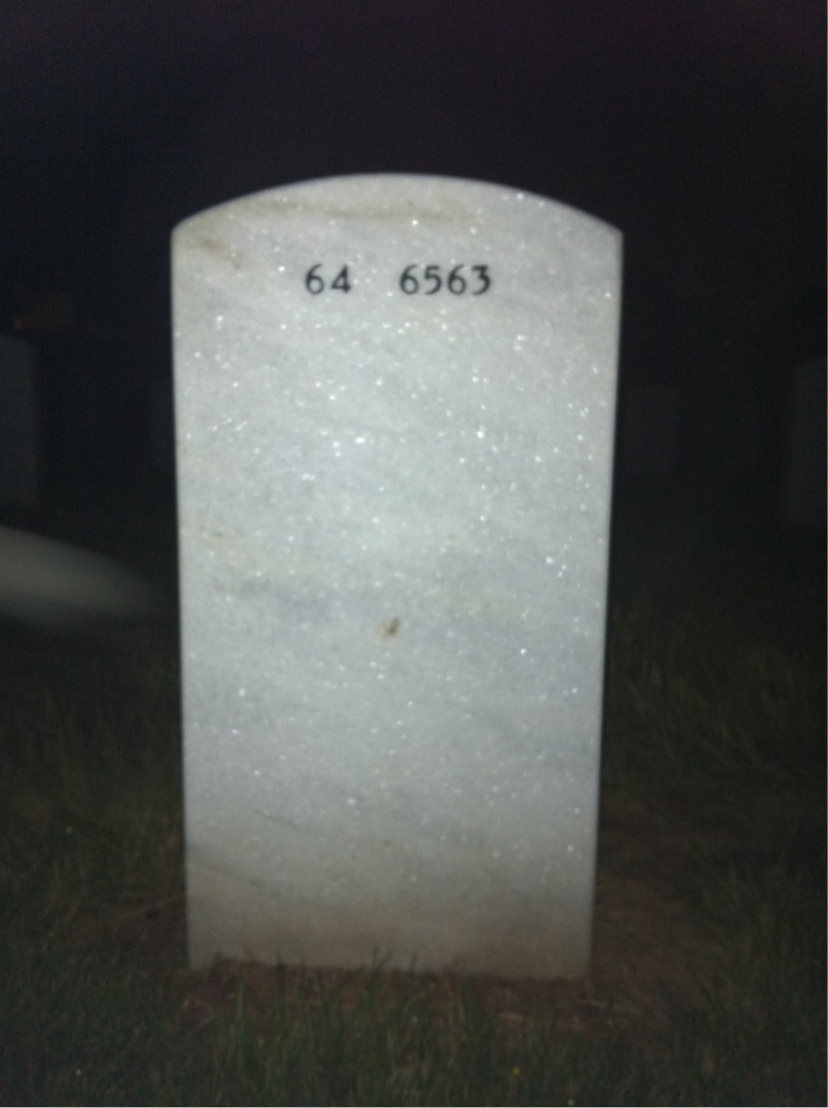 Back of headstone — Hampton Mulligan