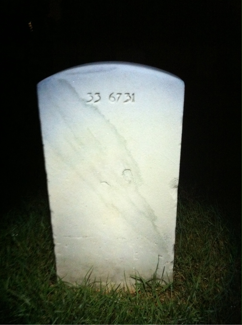 Back of headstone — Robert L Jones