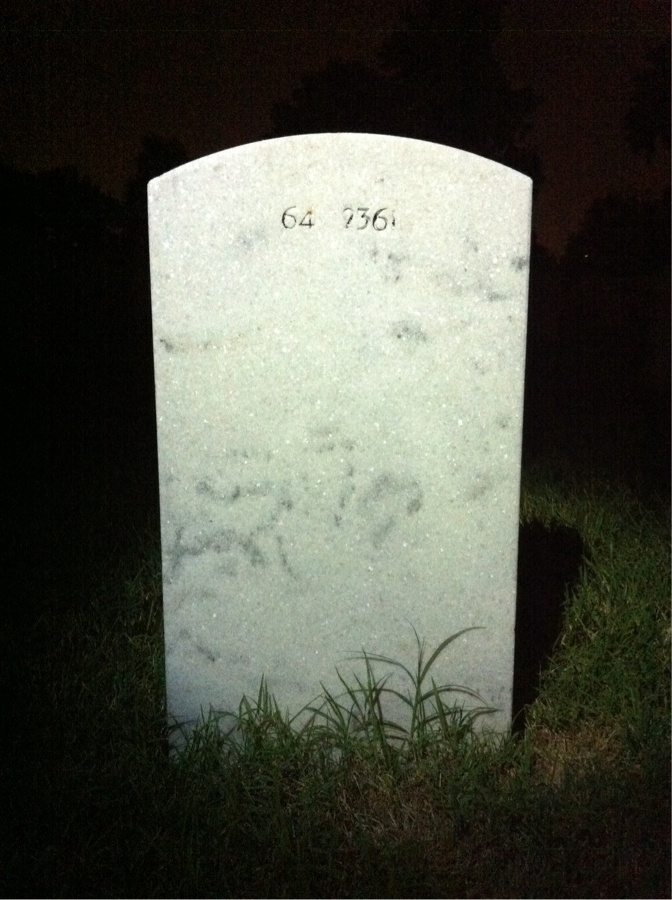 Back of headstone — Theodore S Block